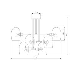 Подвесная люстра Eurosvet Gardie 70141/6 хром 2