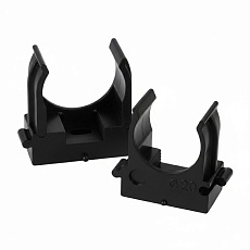 Крепеж-клипса для труб для прямого монтажа Stekker PMPH25B черная в п/э D25 мм 50766