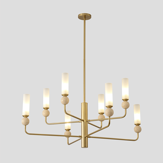 Подвесная люстра Crystal Lux SIMPLY SP8 BRASS изображение 2 Подвесная люстра Crystal Lux SIMPLY SP8 BRASS Фото № 2