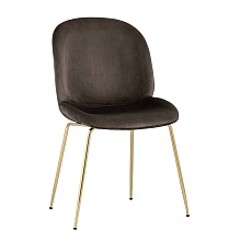 Кухонный стул Stool Group Турин велюр коричневый золотые ножки 8329 VELVET BROWN