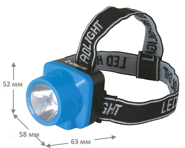 Налобный светодиодный фонарь Ultraflash Headlite аккумуляторный 63х58 10 лм LED5374 12427 фото 3