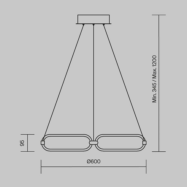 Подвесной светодиодный светильник Maytoni Chain MOD017PL-L50MG изображение 7 Подвесной светодиодный светильник Maytoni Chain MOD017PL-L50MG Фото № 7