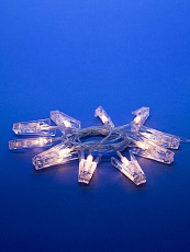 Светодиодная гирлянда Uniel Прищепки теплый белый ULD-S0200-010/STB/2AA Warm White IP20 Clips UL-00005484 4