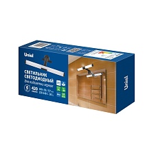 Подсветка для зеркал Uniel ULT-F37-6W/4500K IP44 Black UL-00012516 1