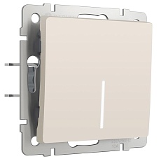 Выключатель Werkel одноклавишный проходной с подсветкой айвори матовый W1112162 4690389191824