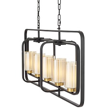 Подвесная люстра Lumina Deco Indivia LDP 1238-5 BK+MD 1