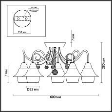 Потолочная люстра Lumion Comfi Brittany 3685/5C 2