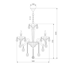 Подвесная люстра Bogates Lecce 309/5 Strotskis 1