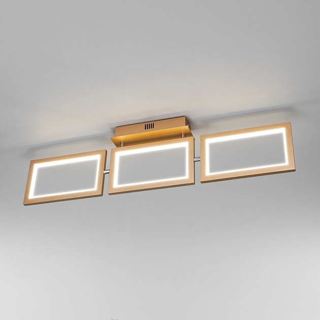 Потолочный светодиодный светильник Eurosvet Maya 90223/3 матовое золото фото 