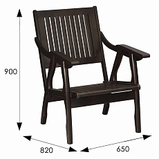 Кресло Мебелик Массив решетка 008408 2