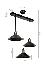 Подвесная люстра Toplight Delilah TL1606H-03BK 3