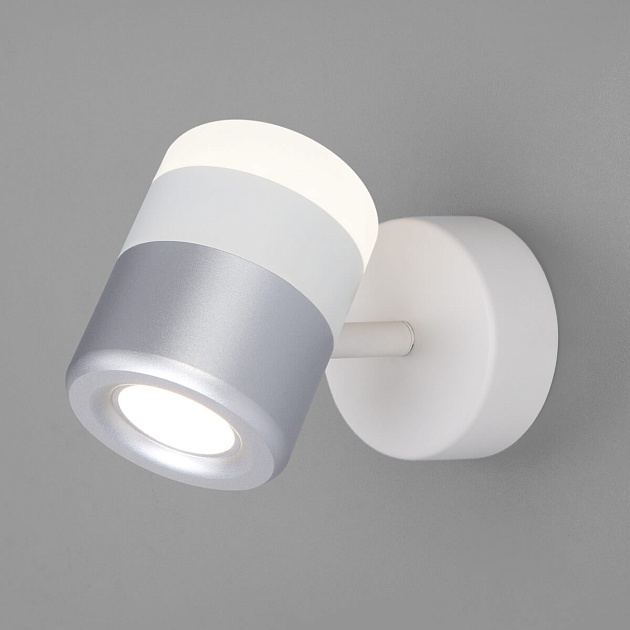 Настенный светодиодный светильник Eurosvet 20165/1 LED белый/серебро фото 
