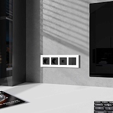 Рамка Werkel Slab на 4 поста белый матовый W0042961 4690389193514 2