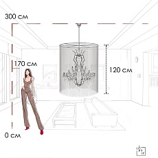 Подвесная люстра LOFT IT Vaille Crystal 10450/1200 1
