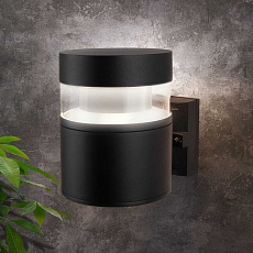 Уличный настенный светодиодный светильник Elektrostandard 1530 Techno Led чёрный a052244 2