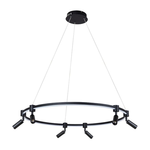 Подвесная светодиодная люстра Arte Lamp Ring A2186SP-1BK Фото № 1