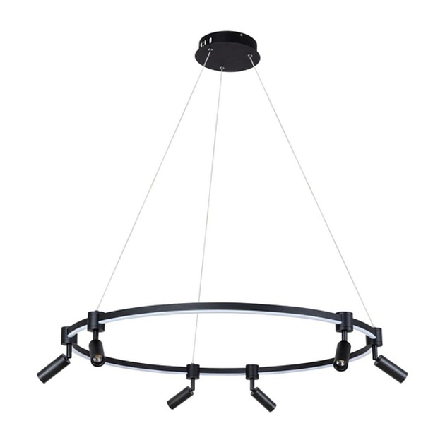 Подвесная светодиодная люстра Arte Lamp Ring A2186SP-1BK фото 