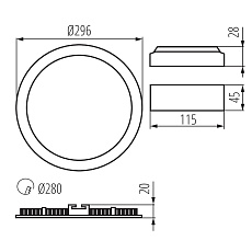 Потолочный светодиодный светильник Kanlux ROUNDA V2LED24W-NW-SN 27220 2