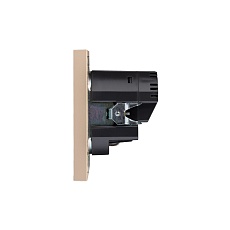 Розетка STRONG 1-ая с/з с/у з/ш 16А с USB A+C быстрой зарядки 5В/3А шелк KRANZ KR-78-0704-8 5