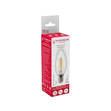 Лампа светодиодная филаментная Thomson E14 7W 4500K свеча прозрачная TH-B2068 3