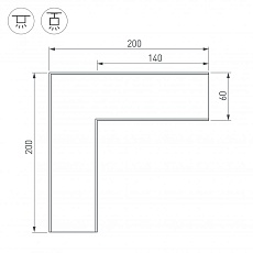 Коннектор L-образный Arlight SL-Line-6070 030141 1