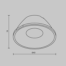 Линза Maytoni Technical Downlight для Alfa LED 15° LensCD43-15 1