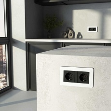 Рамка Werkel Split на 2 поста белый/черный W0023068 4690389208225 3