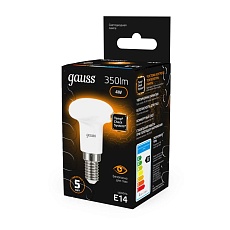 Лампа светодиодная рефлекторная Gauss E14 4W 2700K матовая 106001104 1