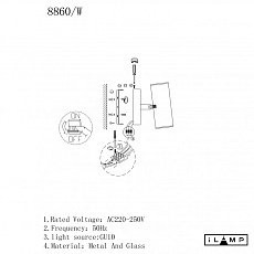 Спот iLamp Plum 8860W BR-BK 1