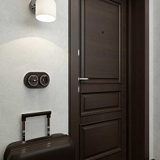 Розетка с заземлением Werkel Vintage мокко матовый/хром W5871052 4690389174711 4