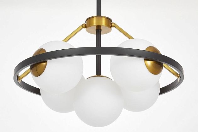 Подвесная люстра Lumina Deco Donzano LDP 8034-5 BK+WT Фото № 3