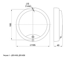 Настенно-потолочный светодиодный светильник IEK ДПО LDPO0-4200D-12-6500-K01 1