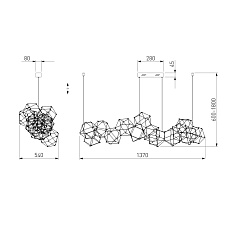 Подвесной светодиодный светильник Eurosvet Uma 90368/14 медь 1