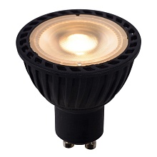 Лампа светодиодная диммируемая Lucide GU10 5W 2200-3000K черная 49009/05/30 3