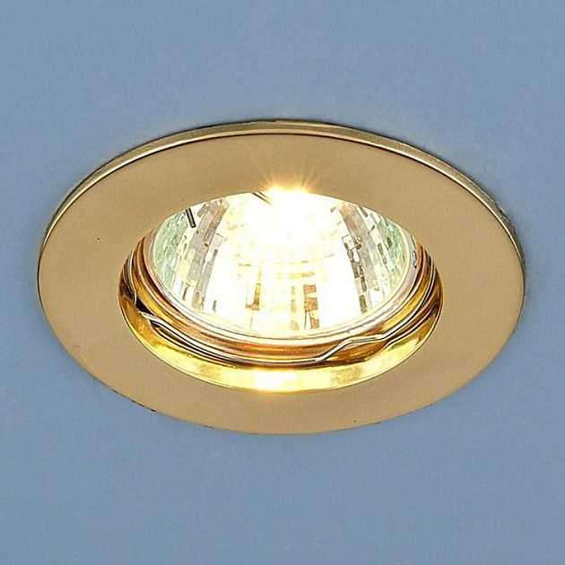 Встраиваемый светильник Elektrostandard 863 MR16 GD золото a030072 фото 