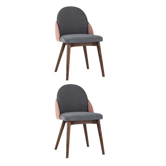 Комплект стульев Stool Group HELGA темно-серый+коралл 2 шт. LW2025 FG919-14 + FG919-20 X2 фото 