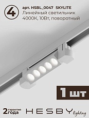 Встраиваемая однофазная трековая система Hesby Lighting Skylite №10 со светильниками HSBL_kompl_S010_VI2W4K 2