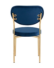 Кухонный стул Stool Group Барбара велюр королевский синий золотые ножки BARBARA GL HLR-69 4
