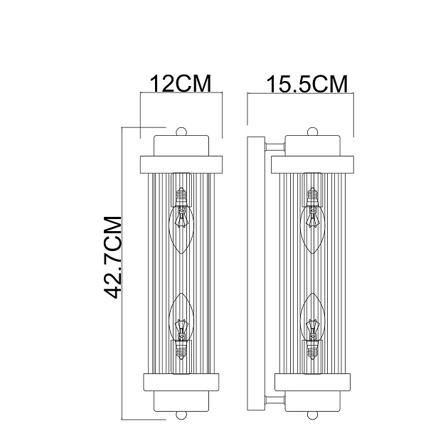 Настенный светильник Arte Lamp Hanna A1070AP-2BK Фото № 2