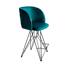 Полубарный стул Sheffilton SHT-ST33-1/S66-1 альпийский бирюзовый/черный муар 6123357601
