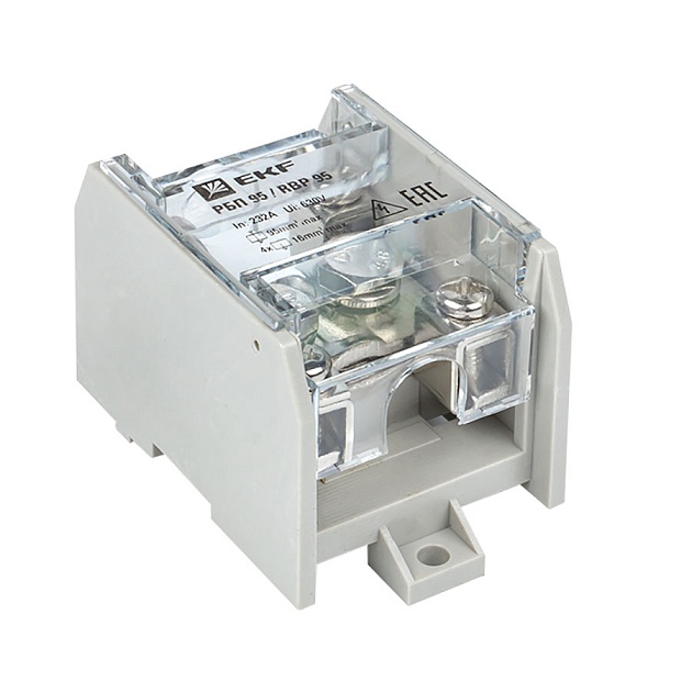Распределительный блок проходной РБП 95 (1х95-4х16 мм2) 232/100А EKF PROxima RBP-95-100 Фото № 1