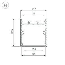 Профиль Arlight SL-LINE-3638-LW-3000 ANOD 043973 1