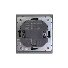 Розетка STRONG 1-ая с/з с/у з/ш 16А с USB A+C быстрой зарядки 5В/3А графит KRANZ KR-78-0704-6 5