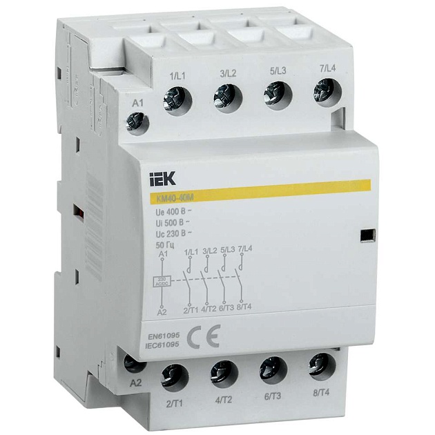 Контактор модульный КМ40-40М AC/DC IEK MKK21-40-40 Фото № 1