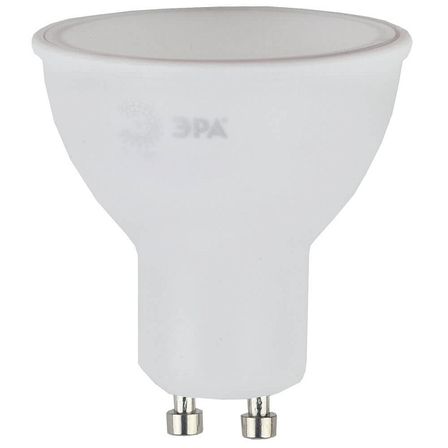 Лампа светодиодная ЭРА GU10 6W 4000K матовая LED MR16-6W-840-GU10 Б0020544 фото 