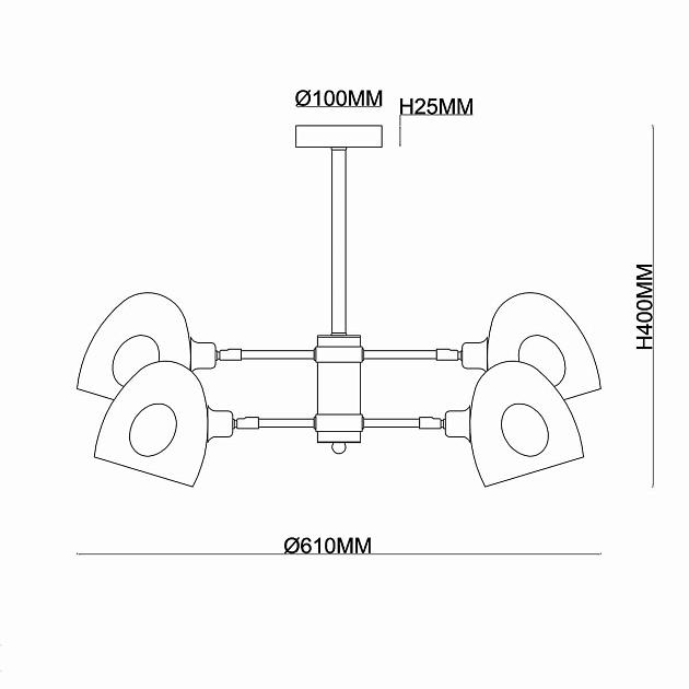 Потолочная люстра Rivoli Camila 4034-304 Б0044511 изображение 2 Потолочная люстра Rivoli Camila 4034-304 Б0044511 Фото № 2