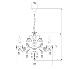 Подвесная люстра Bogates 230/6 Strotskis 1