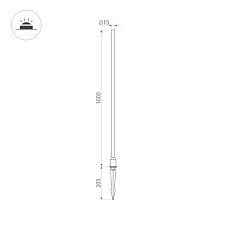 Ландшафтный светодиодный светильник Arlight KT-Champagne-L1000-3W Warm3000 034165 1