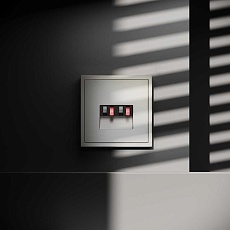 Розетка акустическая встраиваемая Voltum S70 4-местная, (шелк) VLS060304 4