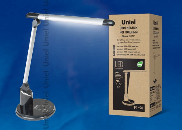 Настольная лампа Uniel TLD-517 Silver-Black/LED/900Lm/2700-6400K/Dimmer 09107 фото 2